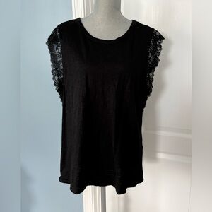 White House Black Market Black Women’s Top, sz XL